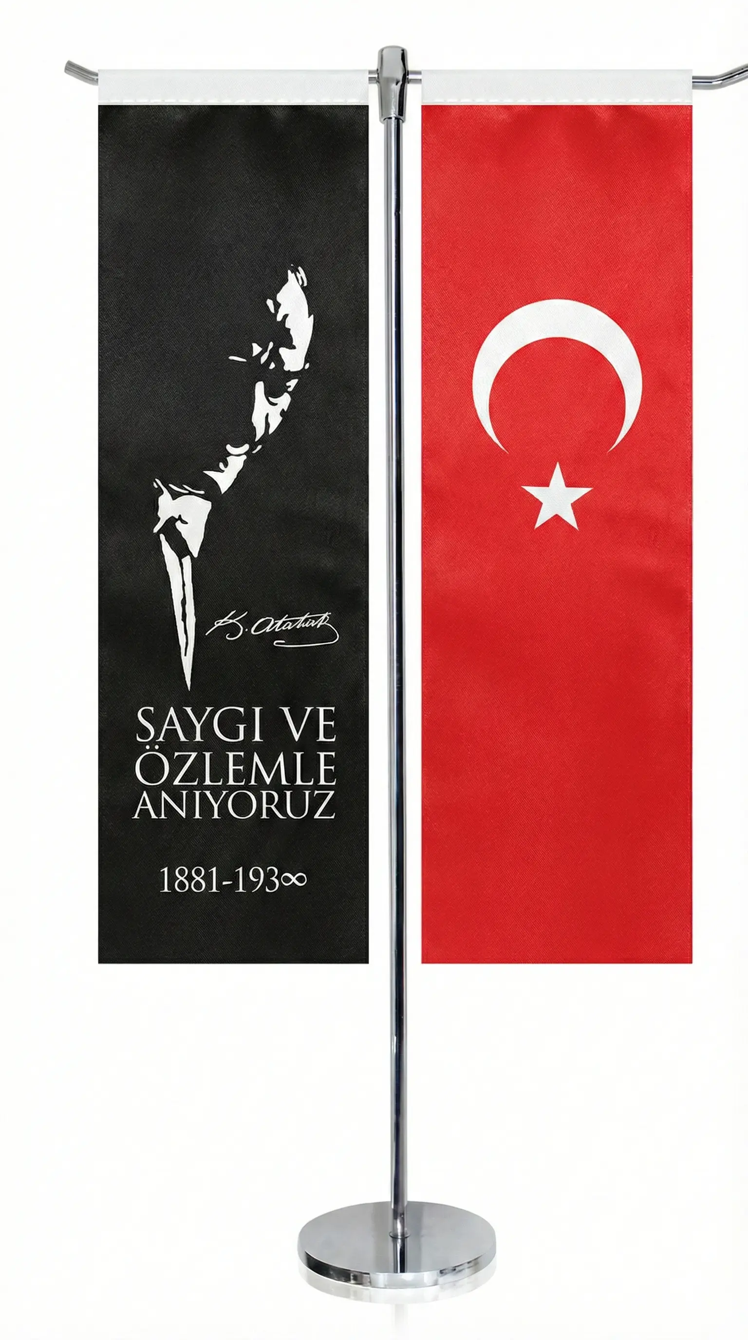 T Model Masaüstü Bayrak Direği