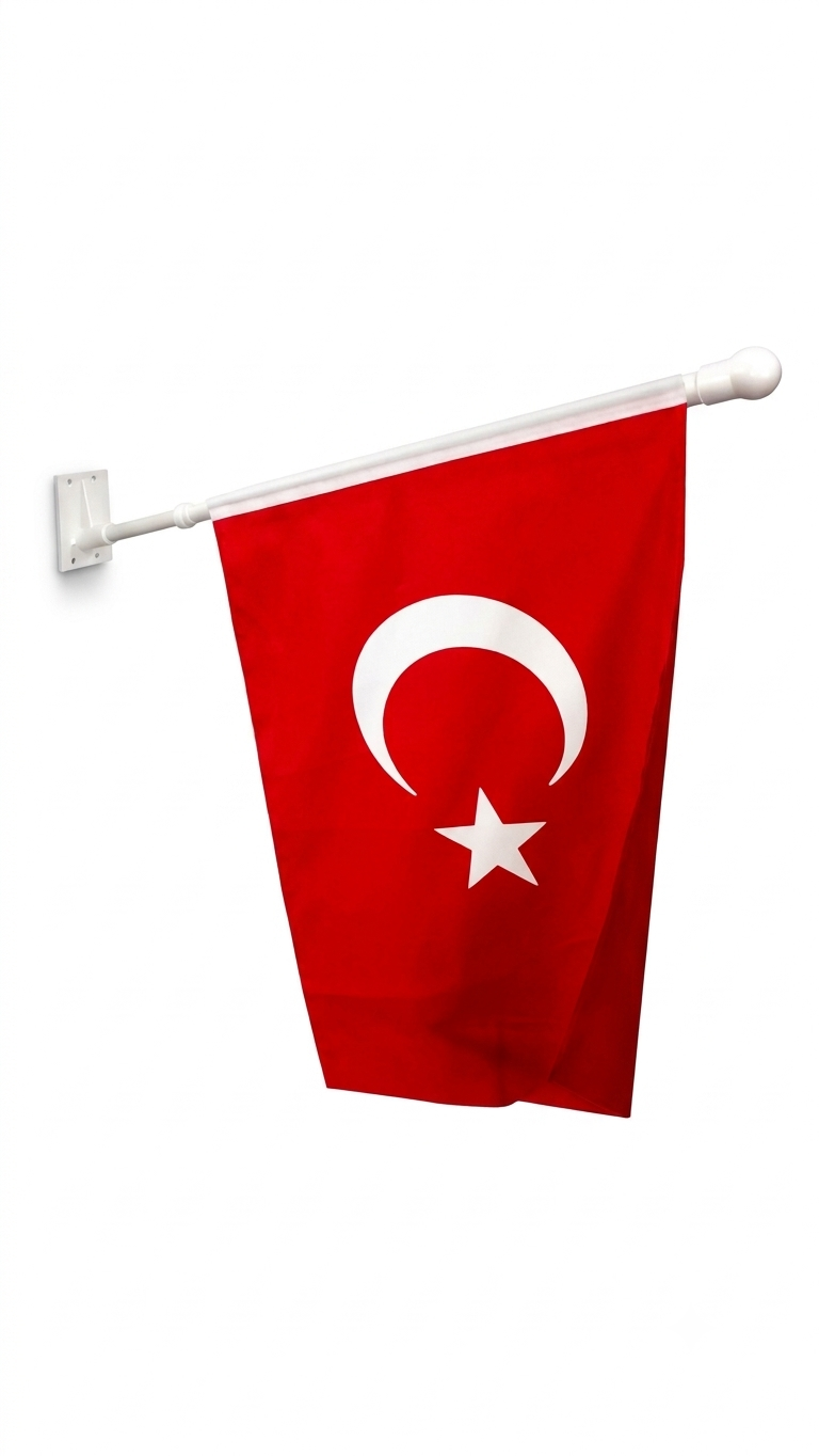 Plastik Duvar Tipi Bayrak Direği